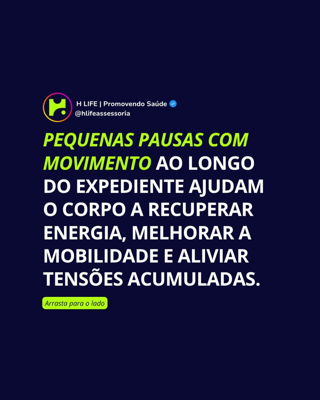 Instagram post from hlifeassessoria. This post is in position 4.