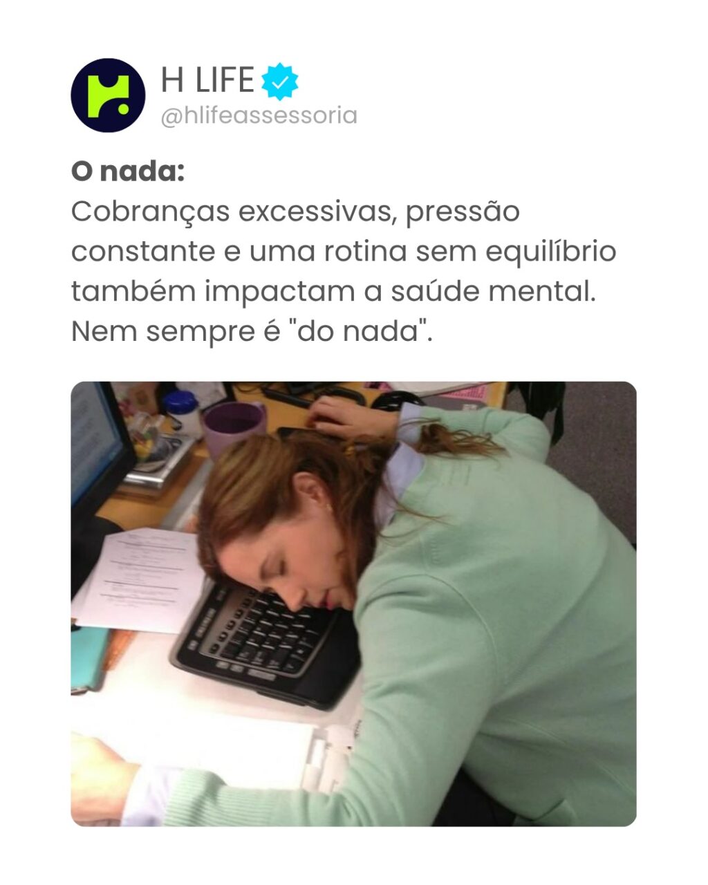 Instagram post from hlifeassessoria. This post is in position 4.